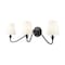 Z-Lite Gianna Wall Sconce, 3-Light, 32 In.W x 10 In.L x 9.75 In.H, Matte Black/White 7509-3S-MB - alternate 1